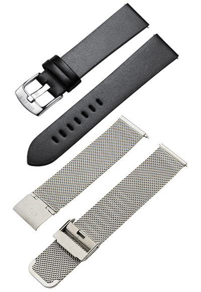 Original replacement Svalbard leather and metal straps