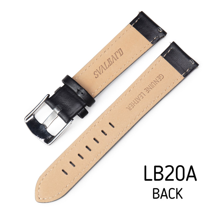 Svalbard leather watch strap LB20 (front side)