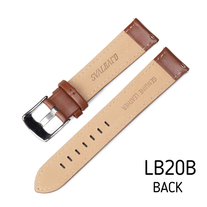 Svalbard leather watch strap LB20B (front side)