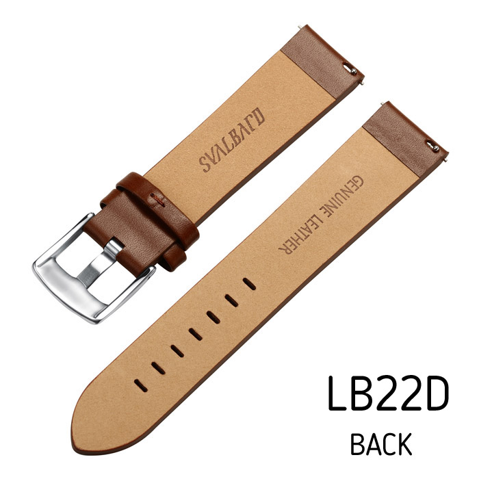 Svalbard leather watch strap LB22D (back side)