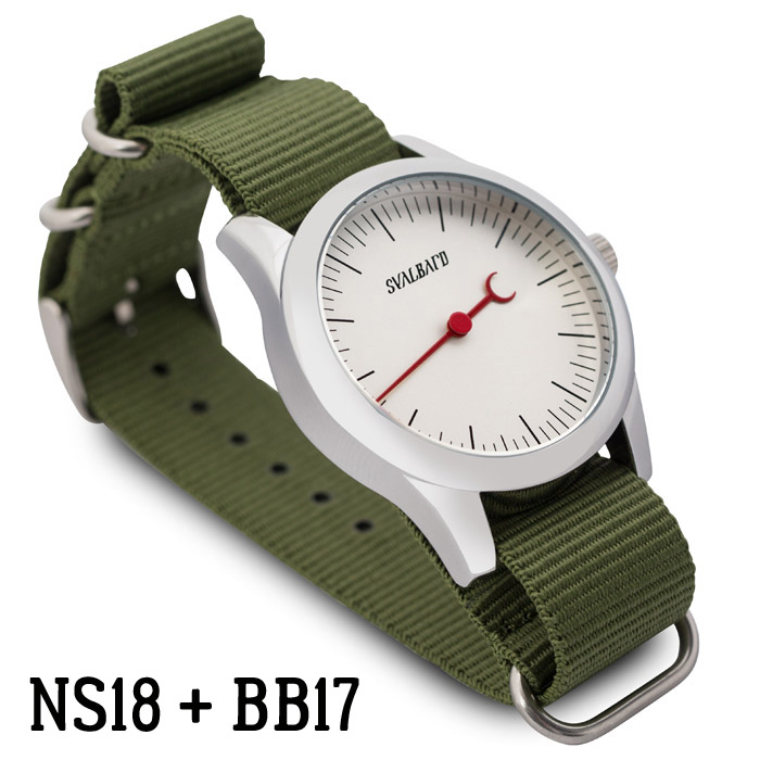 Svalbard NATO watch strap NS18 with Enhånds BB17 model sample